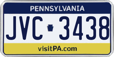 PA license plate JVC3438