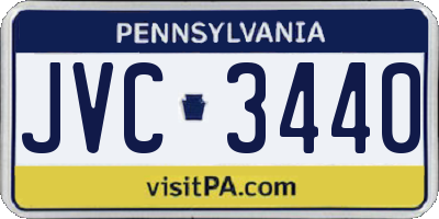PA license plate JVC3440