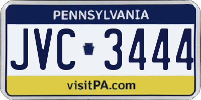 PA license plate JVC3444