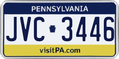 PA license plate JVC3446