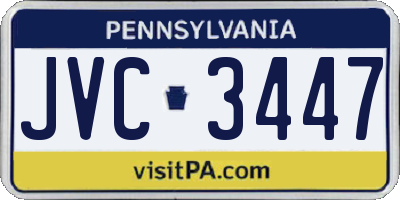 PA license plate JVC3447