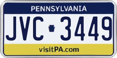 PA license plate JVC3449