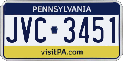 PA license plate JVC3451
