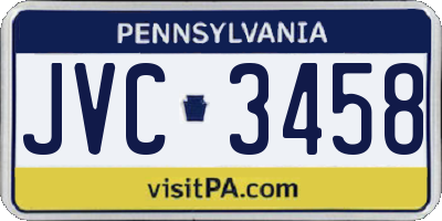 PA license plate JVC3458