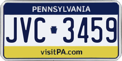 PA license plate JVC3459