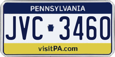 PA license plate JVC3460