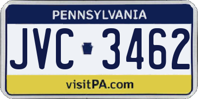 PA license plate JVC3462