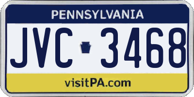 PA license plate JVC3468