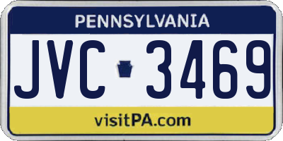 PA license plate JVC3469