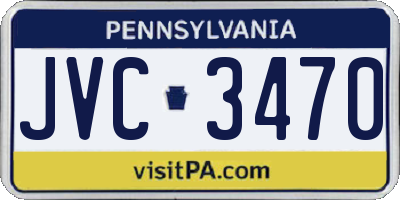 PA license plate JVC3470