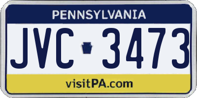 PA license plate JVC3473