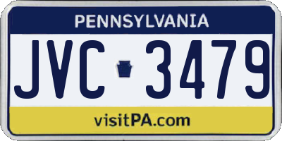 PA license plate JVC3479