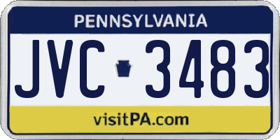 PA license plate JVC3483