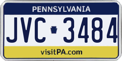 PA license plate JVC3484