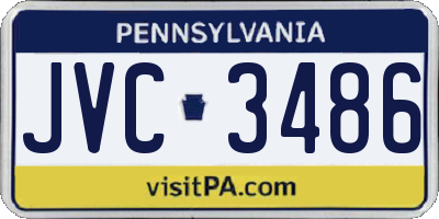 PA license plate JVC3486