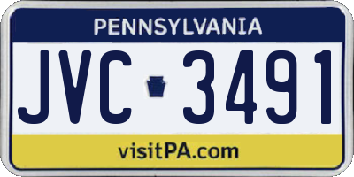 PA license plate JVC3491