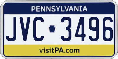 PA license plate JVC3496