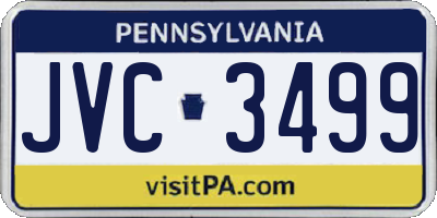 PA license plate JVC3499