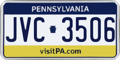 PA license plate JVC3506