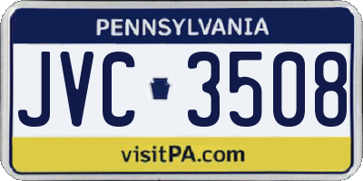 PA license plate JVC3508