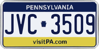 PA license plate JVC3509