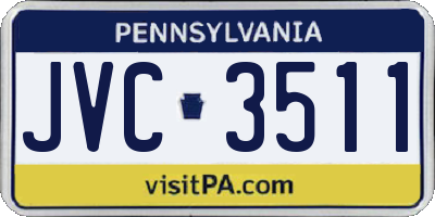 PA license plate JVC3511