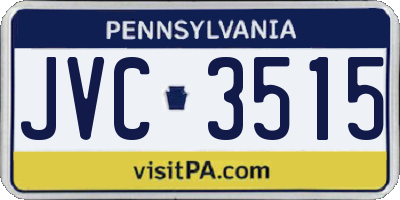 PA license plate JVC3515