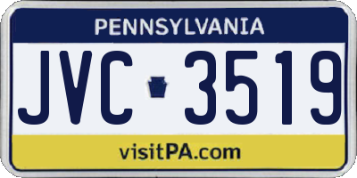 PA license plate JVC3519