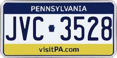 PA license plate JVC3528