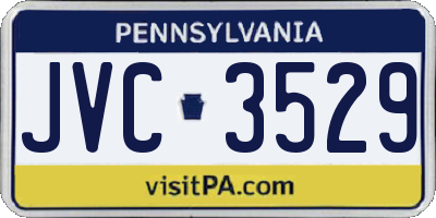 PA license plate JVC3529