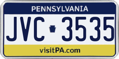 PA license plate JVC3535