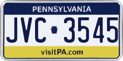 PA license plate JVC3545