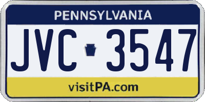 PA license plate JVC3547