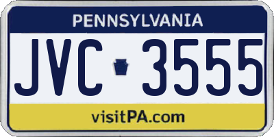 PA license plate JVC3555