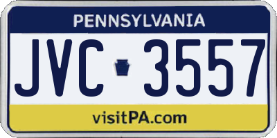PA license plate JVC3557