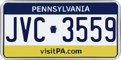 PA license plate JVC3559