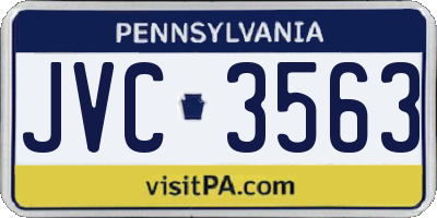 PA license plate JVC3563