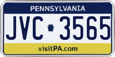 PA license plate JVC3565