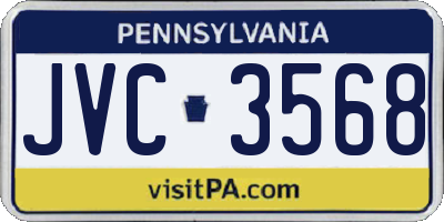 PA license plate JVC3568