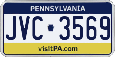 PA license plate JVC3569