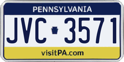 PA license plate JVC3571
