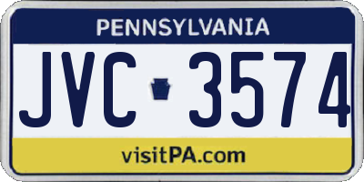 PA license plate JVC3574