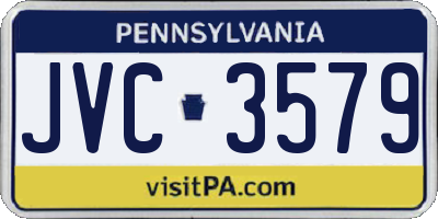 PA license plate JVC3579