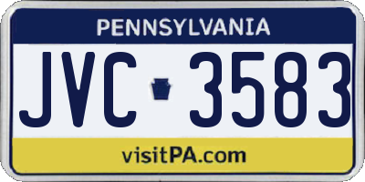 PA license plate JVC3583