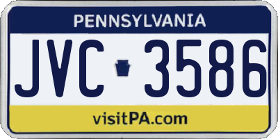 PA license plate JVC3586
