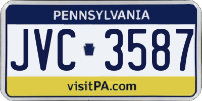 PA license plate JVC3587