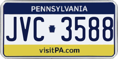PA license plate JVC3588