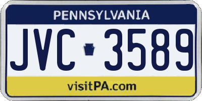 PA license plate JVC3589