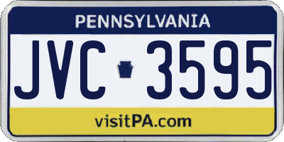PA license plate JVC3595