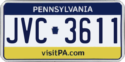 PA license plate JVC3611